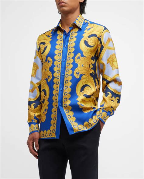 collar hombre versace|versace shirts for men.